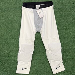 Nike Lebron James NBA Player Issue Pro Hyperstrong 3/4 Padded Compression White